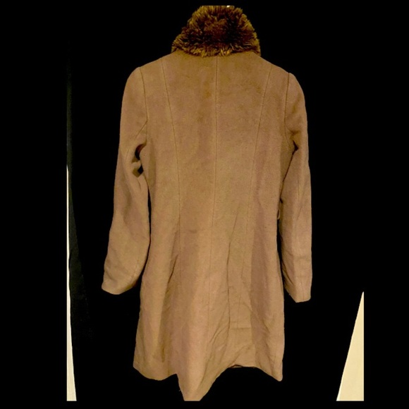 EUC Lauren by Ralph Lauren Wool Winter Coat Sz 2 faux fur collar double breast - Picture 2 of 3